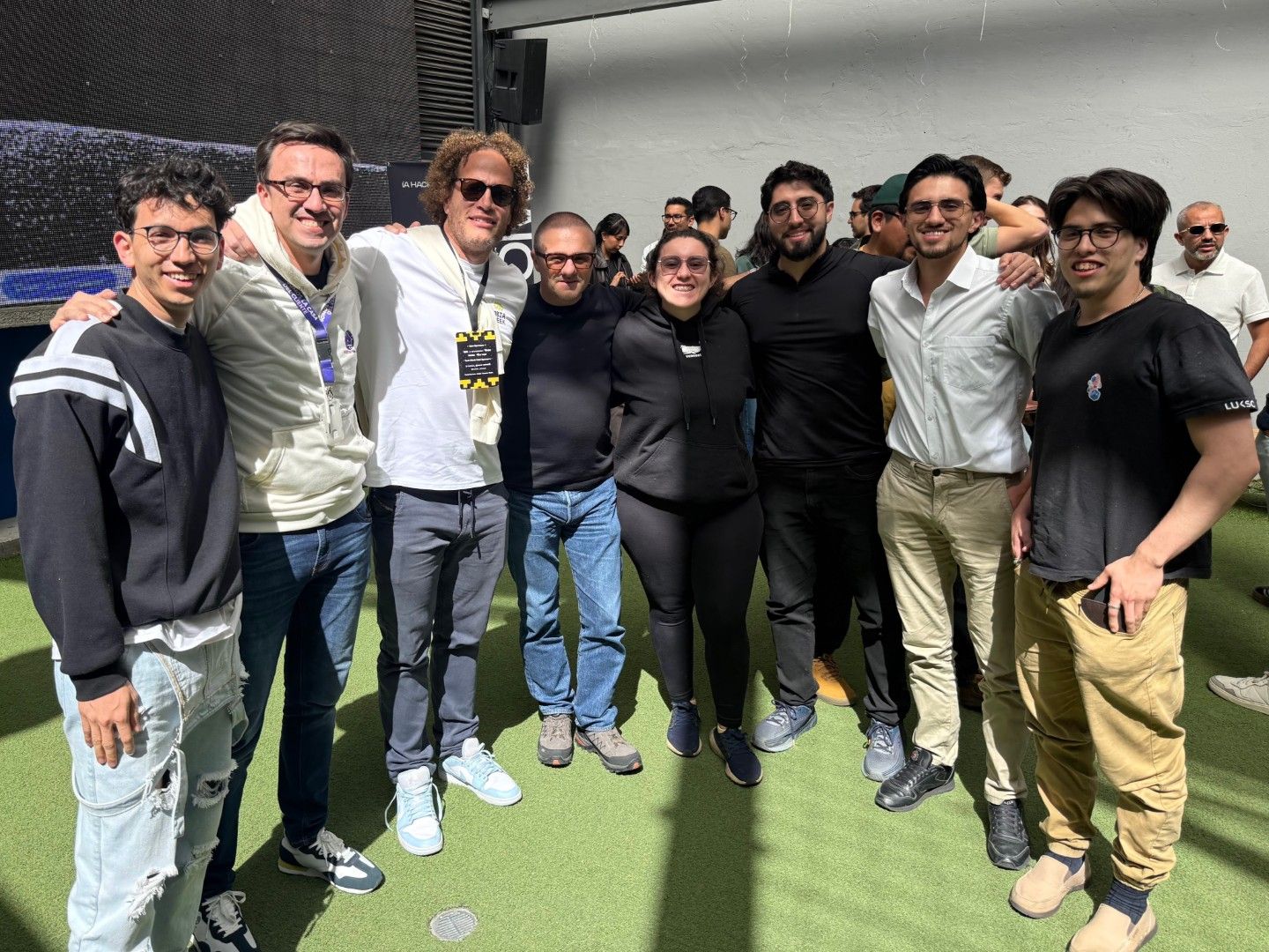 Team building the MVP during the Colombia Tech Week hackathon